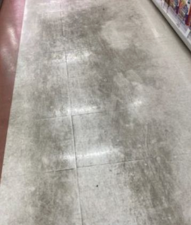 床面油汚れ BEFORE